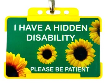 Hidden Health Condition Disability Awareness Card And Lanyard