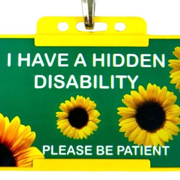 Hidden Health Condition Disability Awareness Card And Lanyard