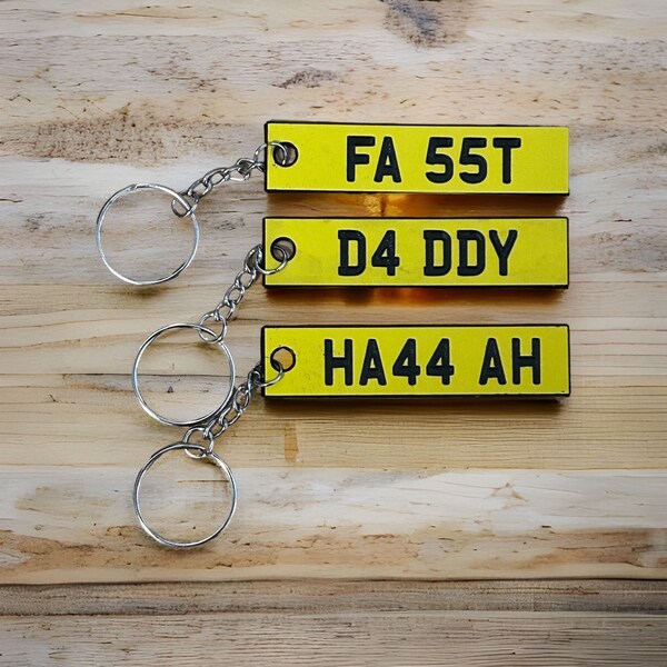 Number Plate Keyring Etsy UK