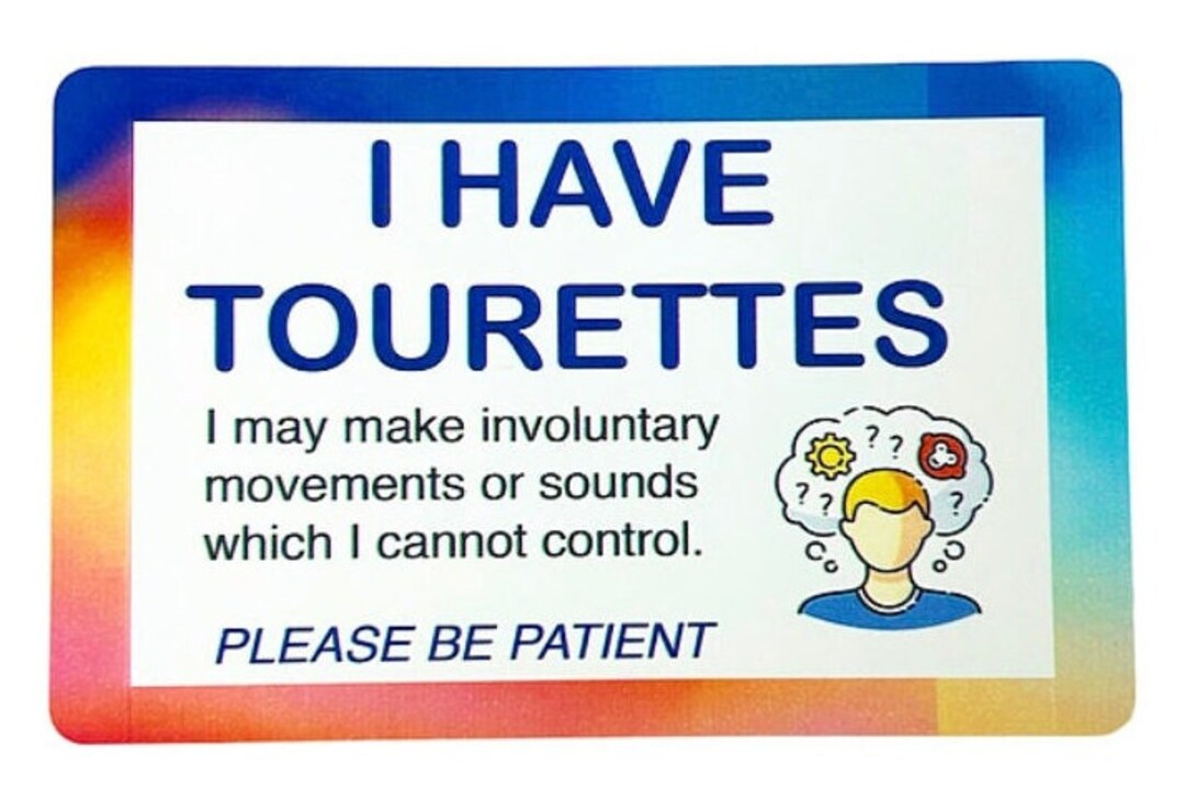 Tourettes Awareness I Have Tourettes Disability ID Card & Lanyard