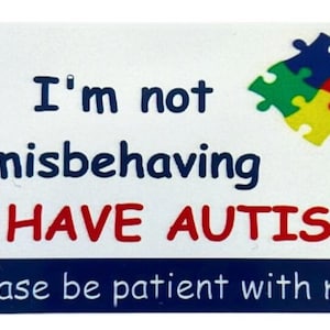 Tarjeta de concientización sobre el autismo (incluye cordón y soporte)