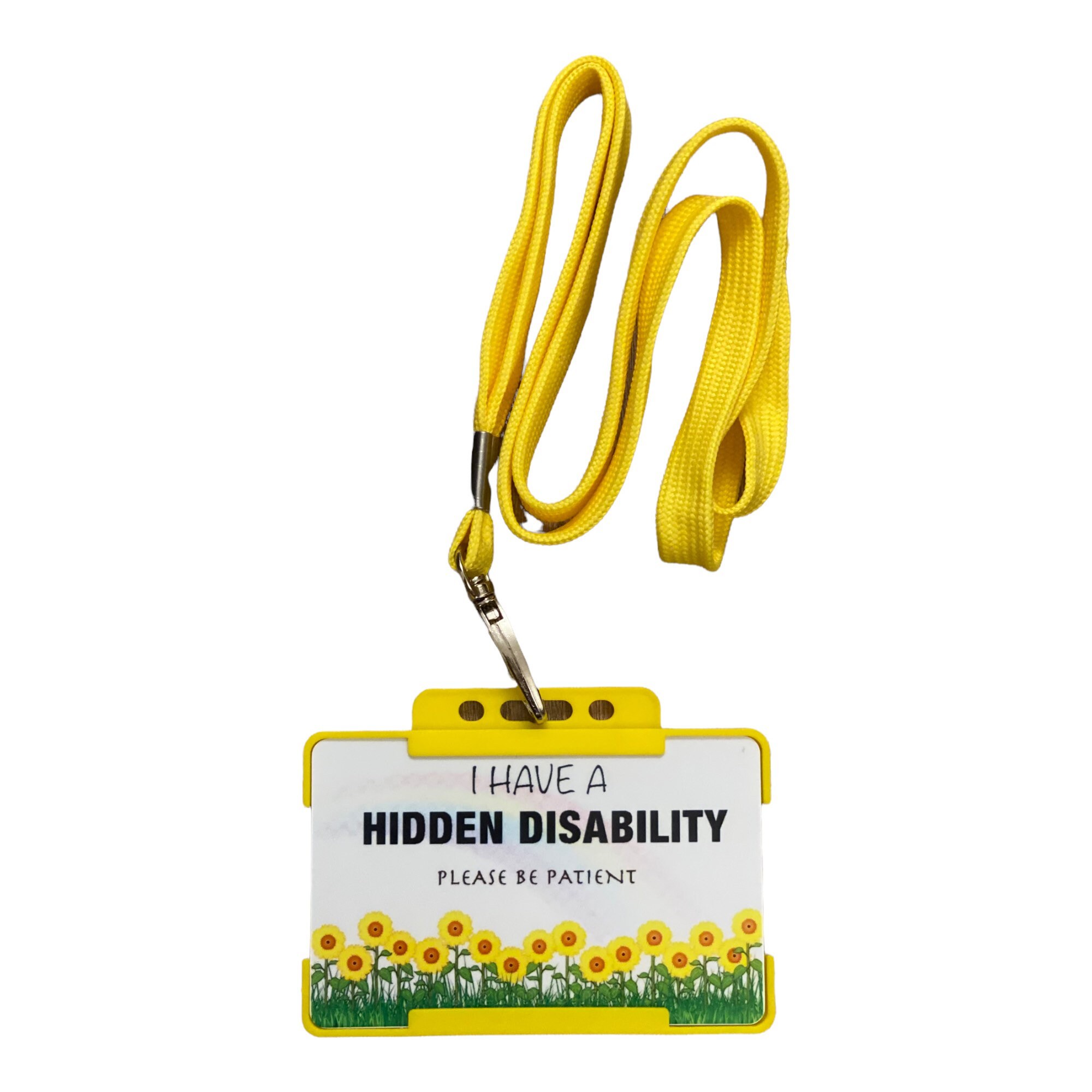 Hidden Disability Lanyard PVC ID Card With Breakaway Yellow Etsy