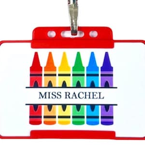 Cartão de identificação personalizado para professor/cartão de identificação infantil