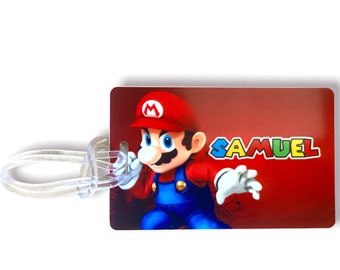 Bagage Mario personnalisé / Étiquette de sac