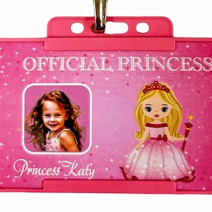 Carte d'identité de jeu de rôle princesse, jouet fantaisie photo personnalisé pour enfants