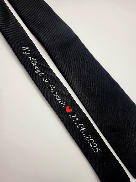 personalised silk tie