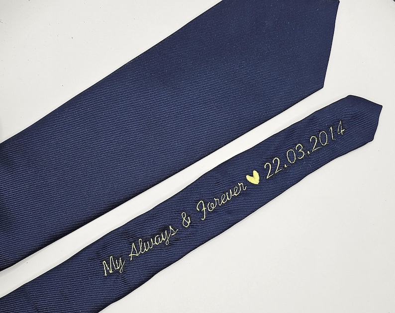 Hidden Pattern Tie Personalised Hidden Message Tie | Custom Embroidered Silk Wedding Tie ...