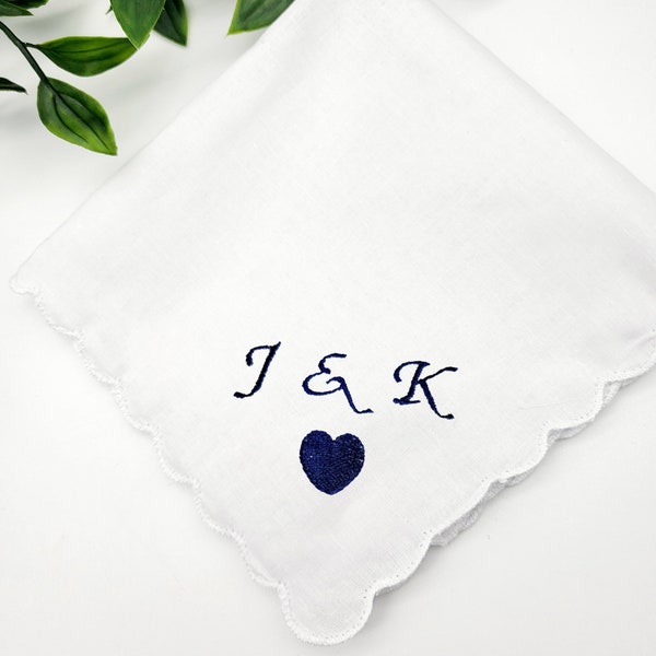 Personalised wedding handkerchief. Wedding hankie. Gift for bridal party. Bridesmaid gifts. Mother of bride gift. Mother of groom. Favours