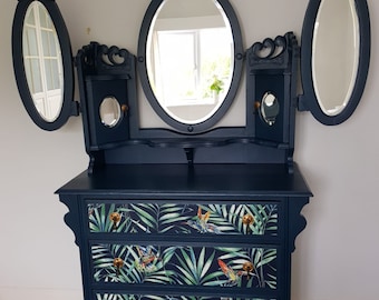 Dressing Table Vintage Hand Painted