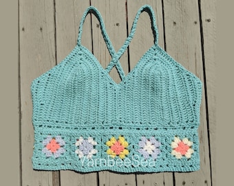 新品タグ付★leinwande Holiday Crochet Crop Top Flower Mosaic Crochet Crop Top Pattern - Etsy Canada