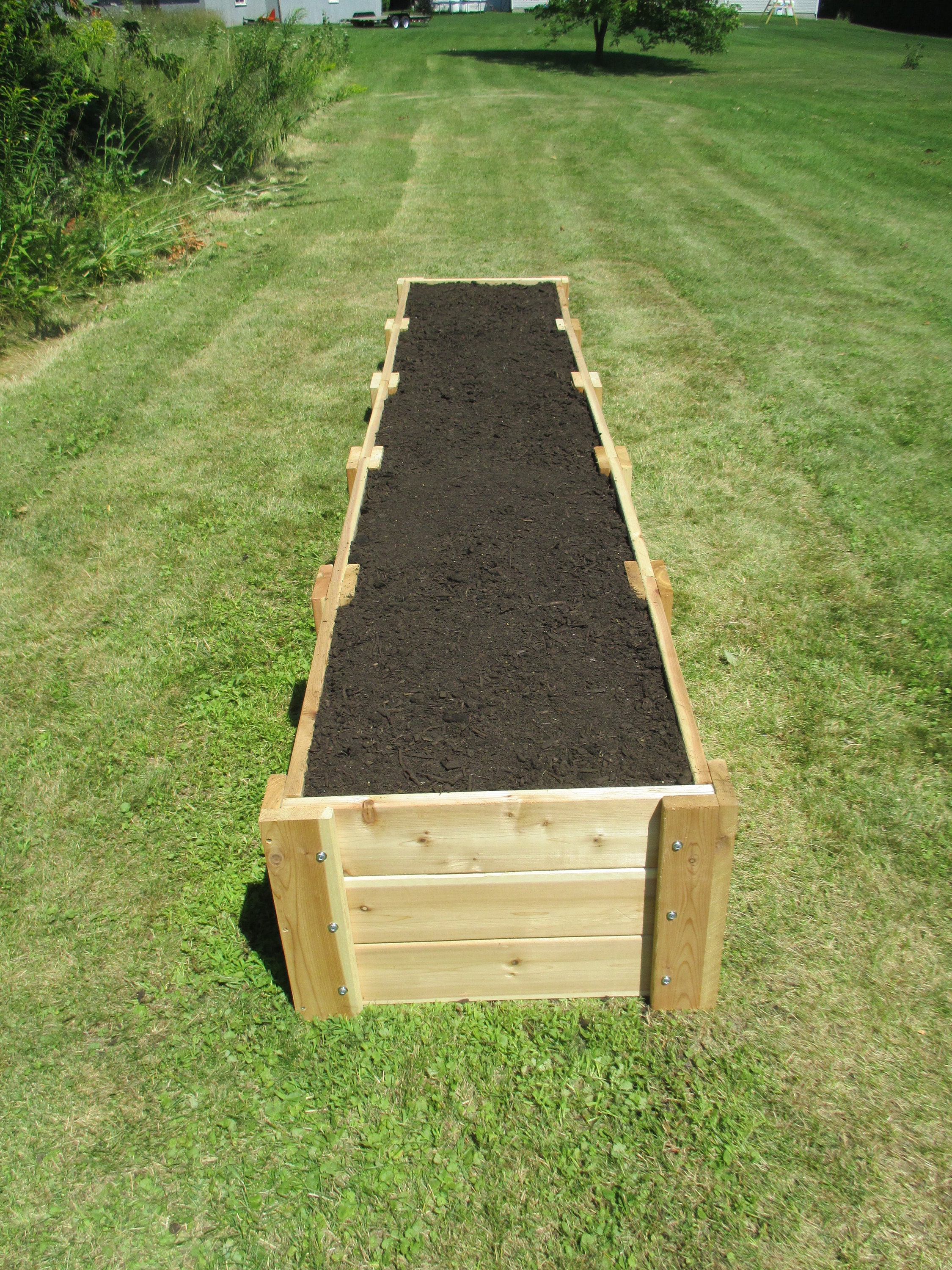 Cedar Raised Garden Bed 2' X 10' X 16.5h Etsy