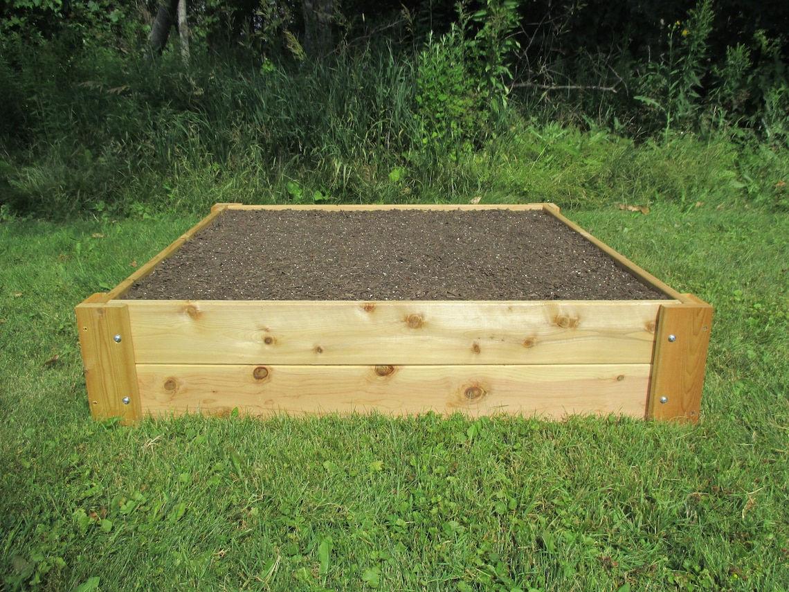 Cedar Raised Garden Bed 4' X 4' X 11h Etsy