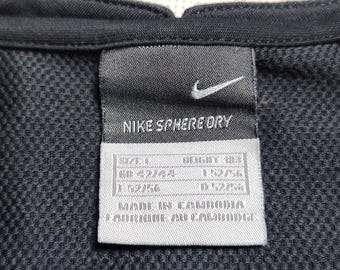 トップス 00s nike sphere technical shirt y2k Vintage 00s Black Nike Sphere Dry T-Shirt - XX-Large