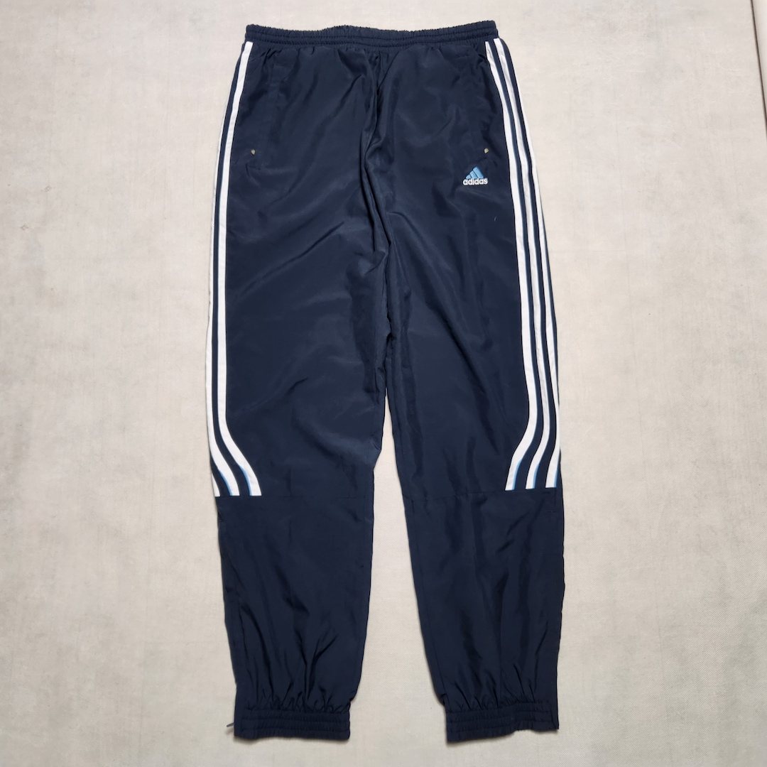 Vintage Adidas Track Pants 3 Stripes Zip Leg 2004 Embroidery