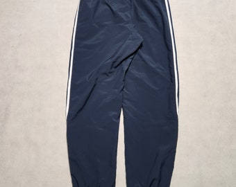 Vintage Adidas Track Pants 3 Stripes Zip Leg 2004 Embroidery