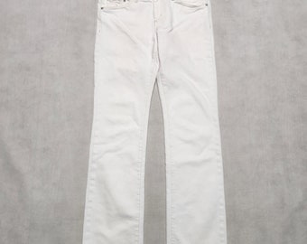 Polo Jeans Ralph Lauren Avery 8 Pkt Jean Straight Leg 2007 White Pants Trousers Low Rise Zip Fly