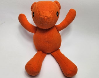 OshKosh B'gosh Hickory Bear Plush Rare Orange Embroidered Eyes Stuffed Toy Mascot