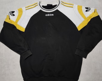 Adidas Crewneck Sweater 90s 1990 Trefoil 3 Stripes Emroidery
