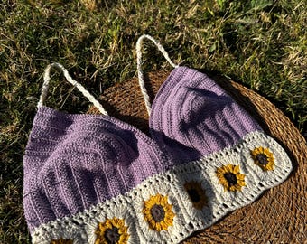 Traje de baño de verano. Bustier de punto. Ropa hecha a mano.