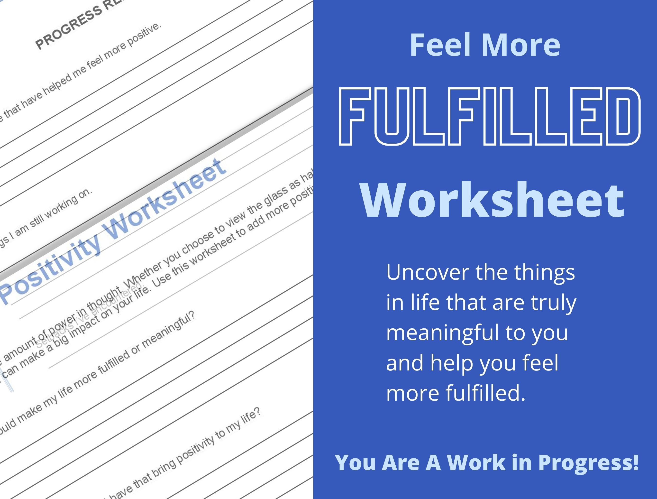 Easy 7-page Positivity Worksheet - Find More Joy, Be More Positive, Be Happy Feel Better With ...