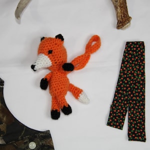 Crocheted Fox Toy - Soft Newborn Toy - Fox Toddler Toy - Sensory Toy - Woodland Animal Fox Stuffy - Forest Animal Toy - Baby Toy