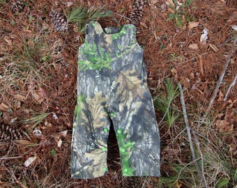 Mossy Oak Obsession Camo Baby Overalls: Turkey Hunt Outfit (9-12M)