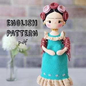 フリーダ人形あみぐるみチュートリアル英語デジタルパターン