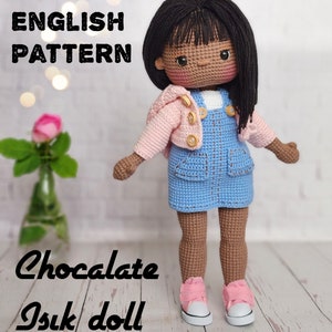 Amigurumi Crochet Doll English Pattern Chocalate ISIK Doll, Isik Doll, Crochet Doll Pattern, Amigurumi Tutorial, English Pattern Pdf