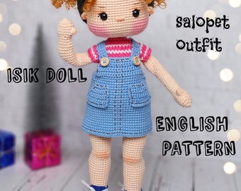 Amigurimi Cute Crochet Doll ISIK Baby Body& Outfit