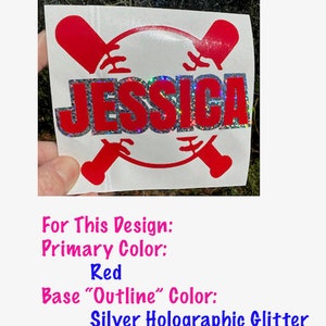 Baseball Softball Name Helmet Stickers -School Spirit Pride -Varsity JV Little League T-Ball Laptop Water Bottle Cup Tumbler