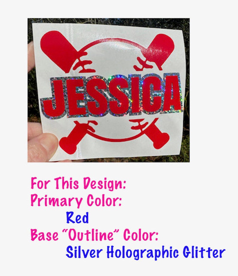 Baseball Softball Name Helmet Stickers -School Spirit Pride -Varsity JV Little League T-Ball Laptop Water Bottle Cup Tumbler