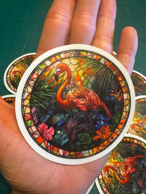 Flamingo Stickers #2 - Large 3.5
