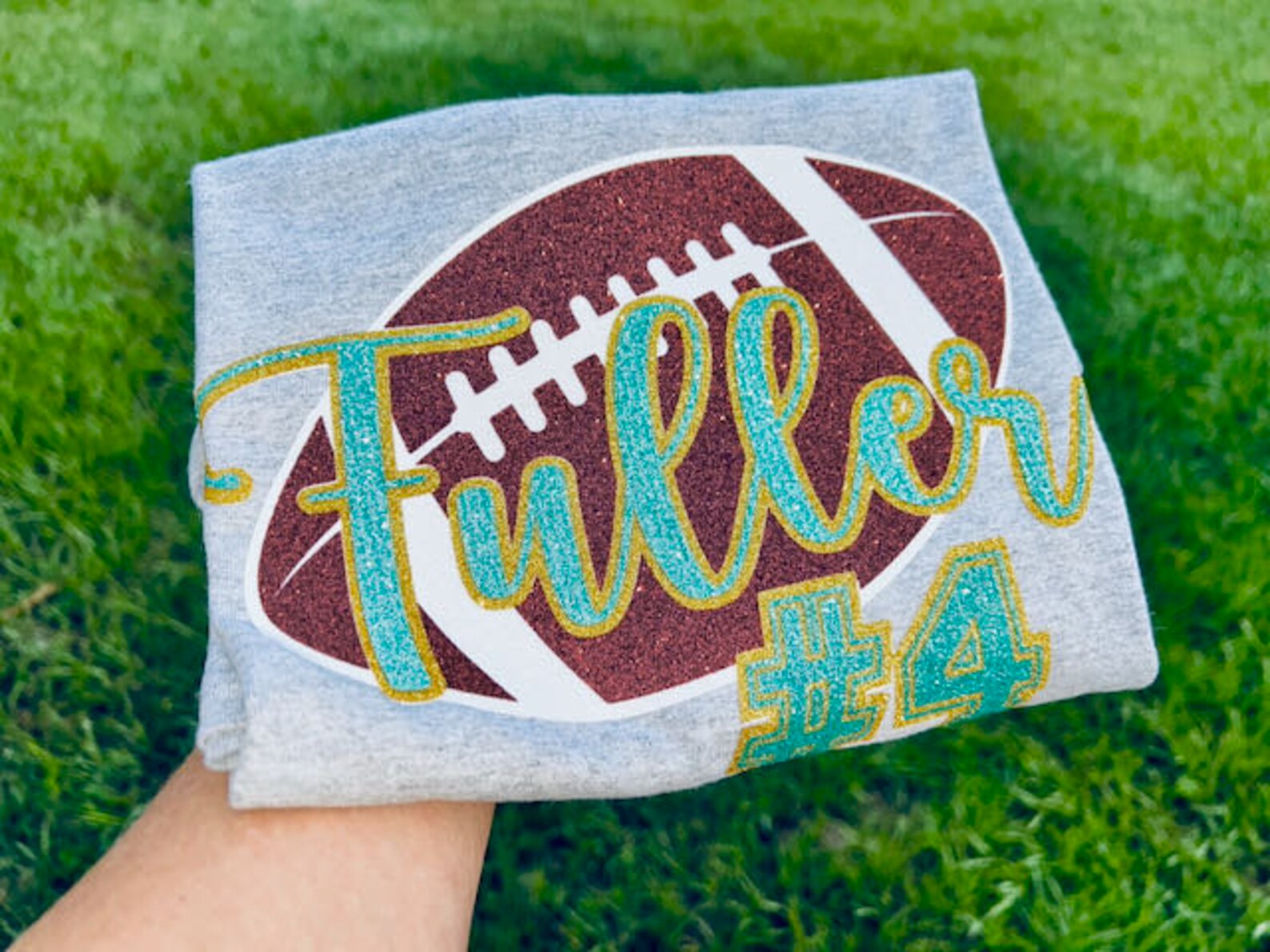 Custom Glitter Football Sweatshirts Hoodies Team Etsy