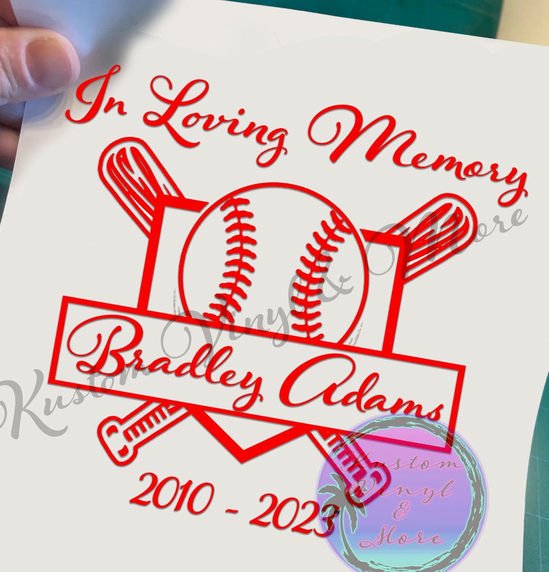 In Loving Memory Baseball Memorial Decals Missed Loved Ones Memorial