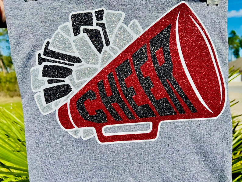 Custom Glitter Cheer Sweatshirts Hoodies Megaphone & Pompom Etsy