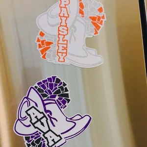 Drill Team Glitter Stickers & Magnets - Name Boot Hat Pom-poms ...