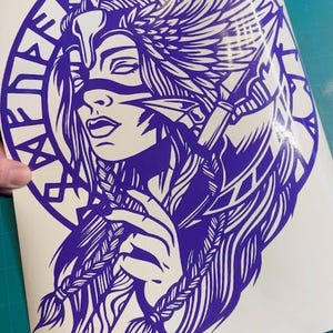 Viking Valkyrie Sticker - Norse Mythology Vinyl Car Laptop Decals