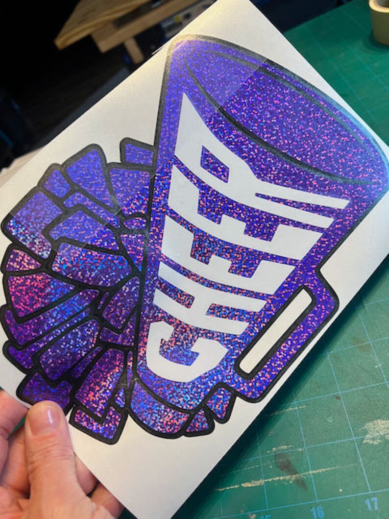 Custom Cheer Megaphone Stickers Personalized Cheerleader Etsy