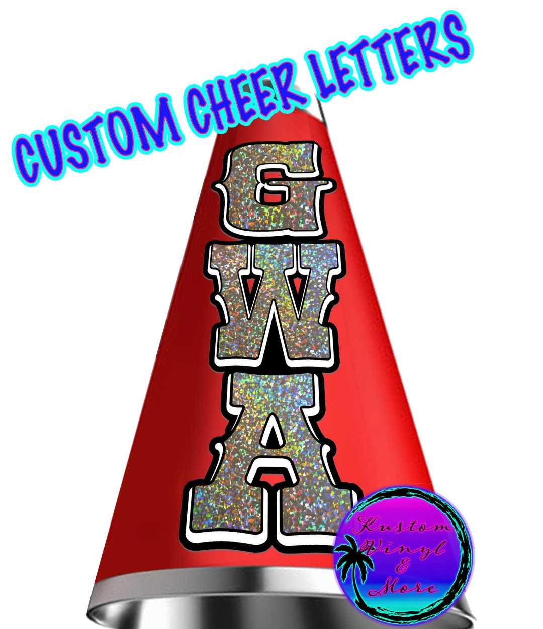 Custom Cheer Megaphone Decals Personalized Cheerleader Team Etsy