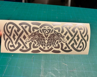Ulfhednar Norse Decal - Viking Wolves - Odin's Warriors Celtic Knot Band - Motorcycle Fairing Decals Vinyl Car Laptop