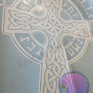 Until Valhalla Memorial Decals - Celtic Cross Futhark Rune Stones Pagan ...
