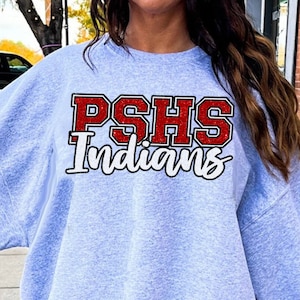 Sweat-shirt et sweats à capuche à paillettes personnalisés School Pride - Sweat-shirts avec nom universitaire à lettres cursives - Esprit de l'école de l'équipe sportive