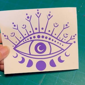 Whimsical Evil Eye Decal (EE1) - Vinyl Car Laptop Decals Motorcycle Tumbler Window