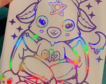 Cute Baphomet Decal - Vinyl Car Laptop Decals Motorcycle Tumbler Window