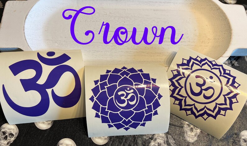 7 Chakra Symbols Stickers #3 - Meditation Metaphysical Healing Decals - Root Sacrum Solar Plexus Heart Throat Third Eye Crown