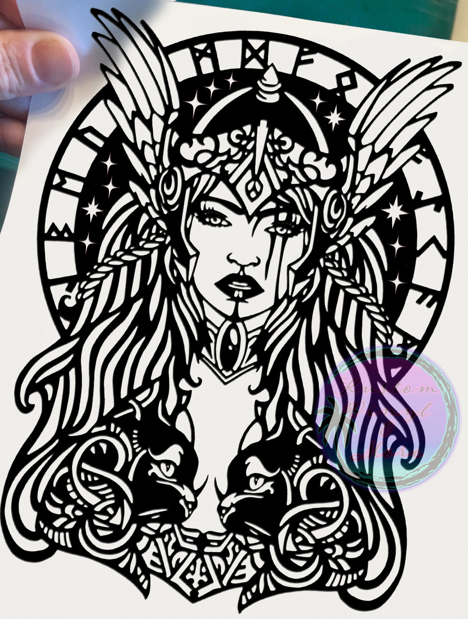 Viking Freja Futhark Sticker Decal Nordic Freya Goddess Cats - Etsy