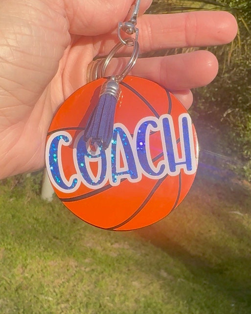 Custom Basketball Name Keychains - Personalized Key Chains - Includes ...