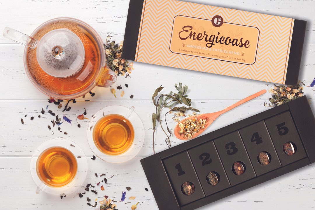 MY ENJOYMENT Tea Set Energy Oasis Tea Gift Box With 5 Etsy