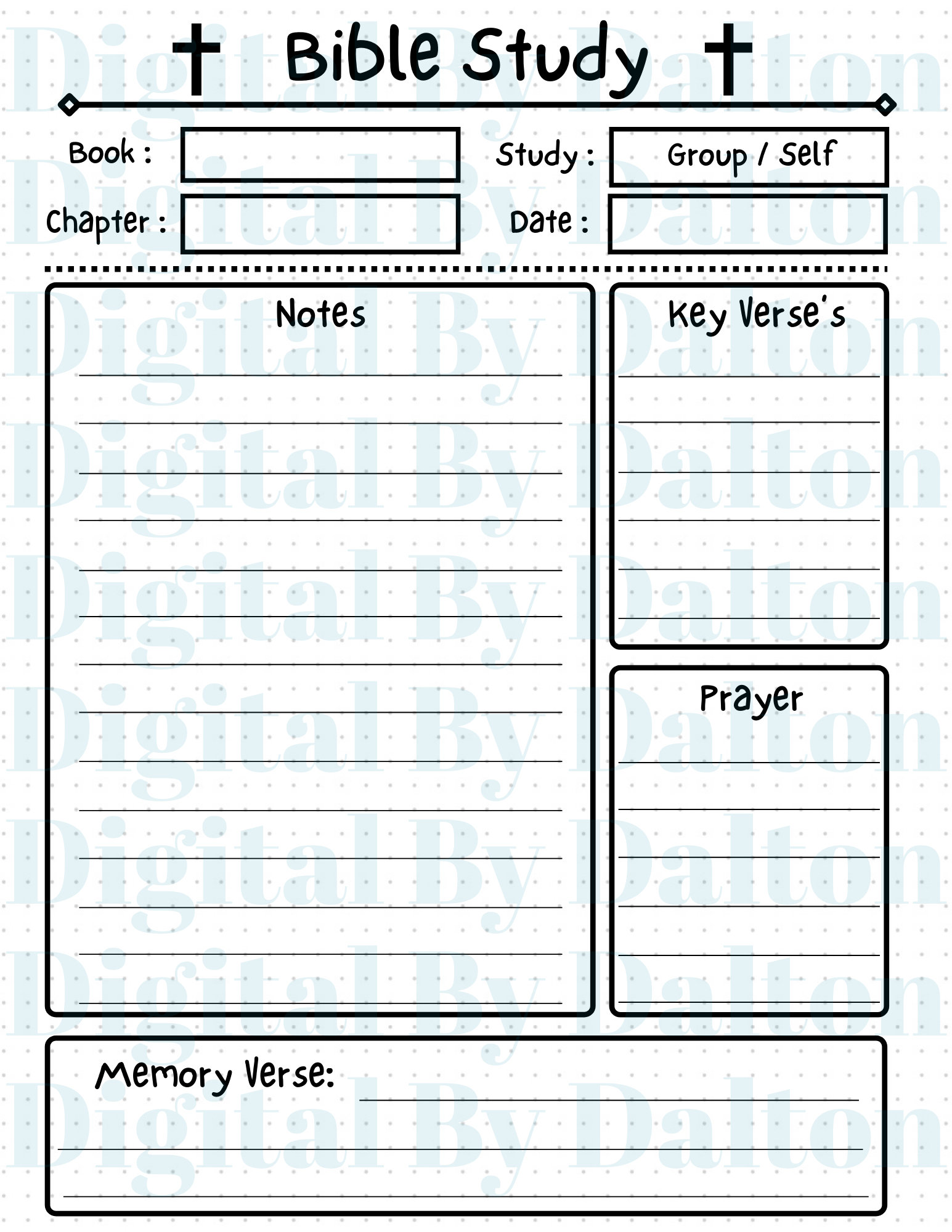 Printable Bible Study Notes | Grow Your Faith | Instant Download - Etsy
