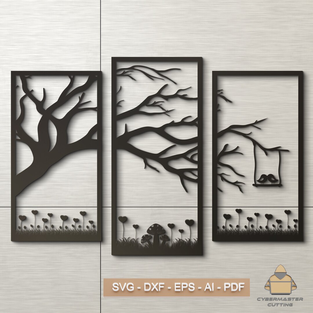 Tree Branch Wall Art Laser Cut File Tree Branch Model Pattern Etsy